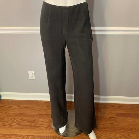 ‎Claridge + King Silk Twill charcoal gray pants - S - Picture 6 of 7
